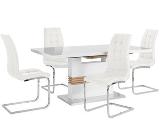 Комплект мебели для столовой Notio Living Pavlos 160 / Lola, белый цена и информация | Комплекты мебели для столовой | 220.lv