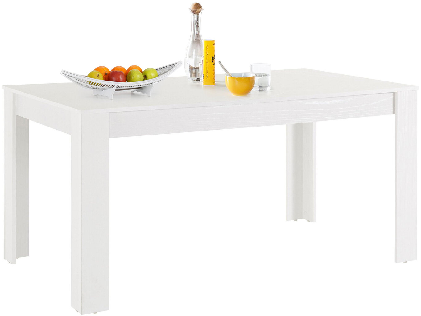 Pusdienu galds Notio Living Lori 160, balts cena un informācija | Virtuves galdi, ēdamgaldi | 220.lv
