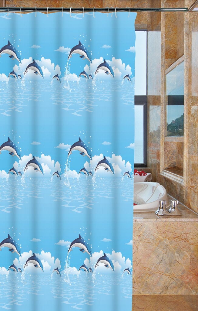 PEVA vannas istabas aizkars 180x180cm цена и информация | Vannas istabas aksesuāri | 220.lv