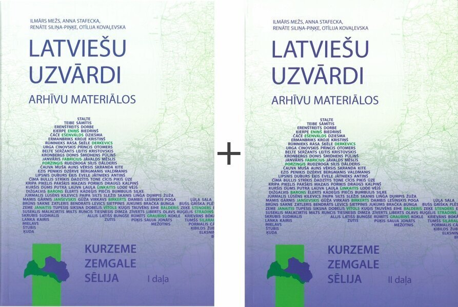 Latviešu uzvārdi arhīva materiālos kurzeme zemgale sēlija 1.2 daļas цена и информация | Sociālo zinātņu grāmatas | 220.lv