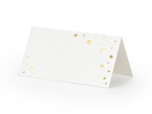 Именная карточка Let's Celebrate - Stars 9,5х5,5 см (1 упаковка / 10 шт.) цена и информация | Праздничные декорации | 220.lv