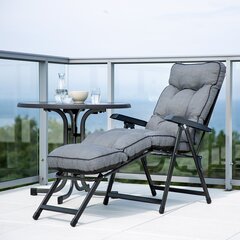 Шезлонг Patio Lena Lounger, серый цена и информация | Шезлонги | 220.lv