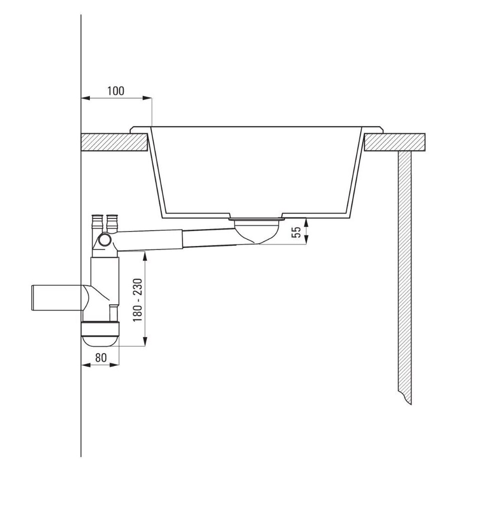 Deante granīta virtuves izlietne Deante Eridan ZQE G103, Graphite цена и информация | Virtuves izlietnes | 220.lv