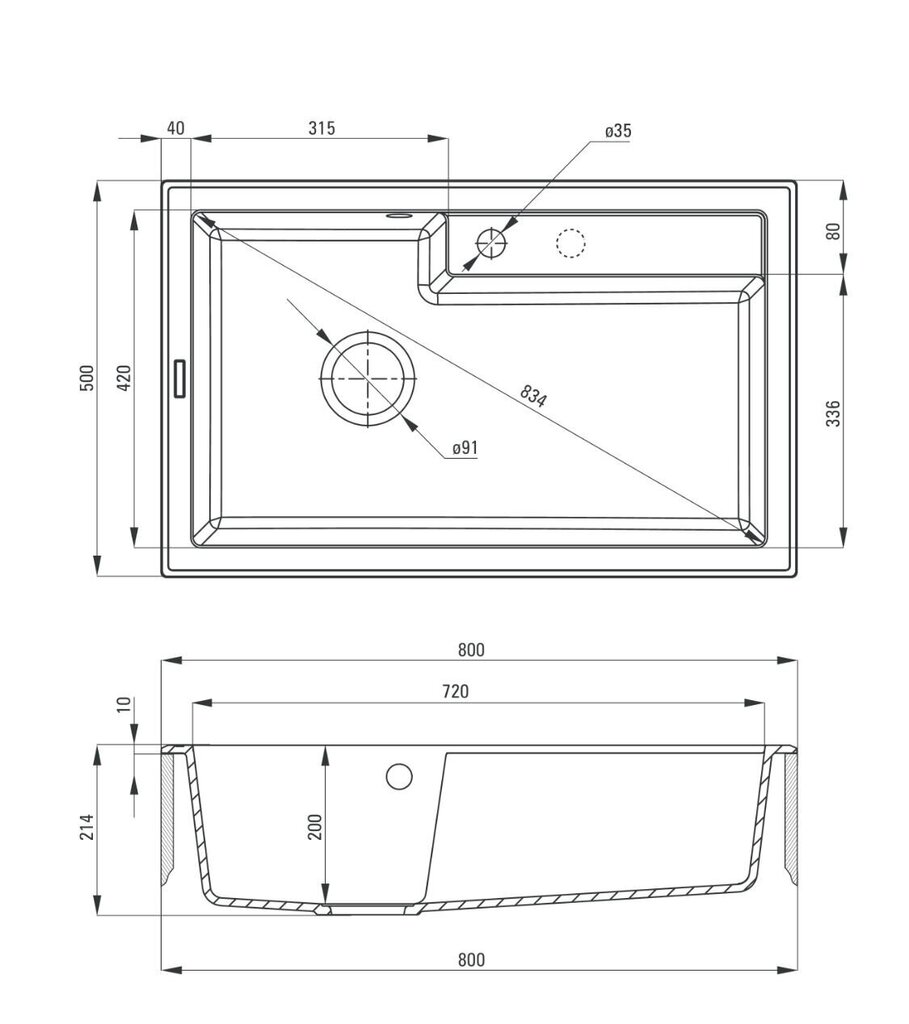 Deante granīta virtuves izlietne Deante Eridan ZQE G10B, Graphite цена и информация | Virtuves izlietnes | 220.lv