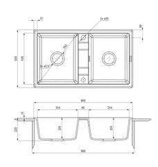 Deante гранитная кухонная мойка Deante Eridan ZQE G203, Graphite цена и информация | Раковины на кухню | 220.lv