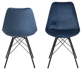 2-u krēslu komplekts Eris, zils/melns cena un informācija | Virtuves un ēdamistabas krēsli | 220.lv