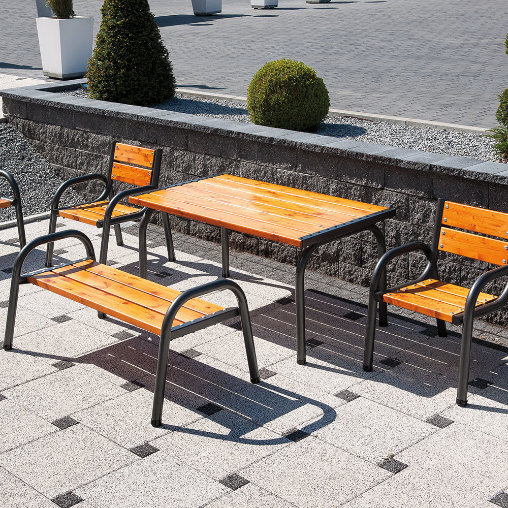 Galds Patio Park Lux 151 cm, brūns/pelēks цена и информация | Dārza galdi | 220.lv