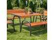 Galds Patio Park Lux 151 cm, brūns/pelēks цена и информация | Dārza galdi | 220.lv