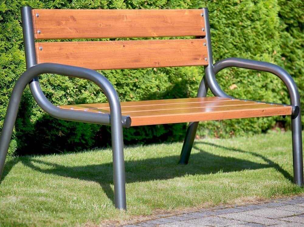 Sols Patio Park Lux 170 cm, brūns/pelēks цена и информация | Dārza soli | 220.lv