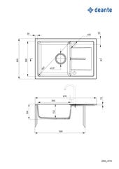 Deante гранитная кухонная мойка Deante Leda ZRD 7113, Sand цена и информация | Раковины на кухню | 220.lv