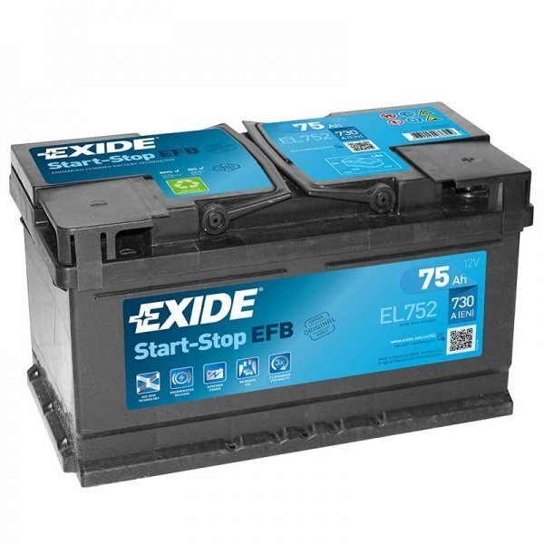 Akumulators EXIDE EL752 75 Ah 730 A EFB цена и информация | Akumulatori | 220.lv