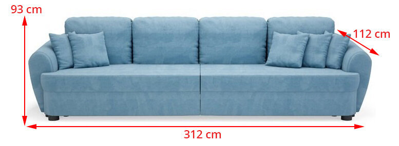 Dīvāns TMS Yesterday, zils цена и информация | Dīvāni | 220.lv