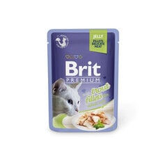 Brit Premium Cat Delicate konservi kaķiem maisiņā Trout in Jelly 85g x 24gab цена и информация | Консервы для котов | 220.lv