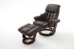 Кресло с пуфом MC Akcent Calgary, коричневое/коричневое