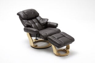 Кресло с пуфом Calgary, коричневое/песочное цена и информация | Кресла в гостиную | 220.lv
