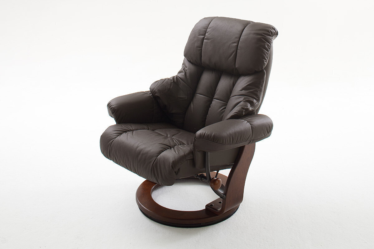 Krēsls ar pufu MC Akcent Calgary, brūnas/smilšu krāsas цена и информация | Atpūtas krēsli | 220.lv