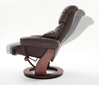 Atzveltnes krēsls ar pufu MC Akcent Calgary, matēts brūns/brūns cena un informācija | Atpūtas krēsli | 220.lv