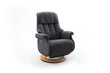 Atzveltnes krēsls MC Akcent Calgary Comfort L, melns/smilškrāsas цена и информация | Atpūtas krēsli | 220.lv