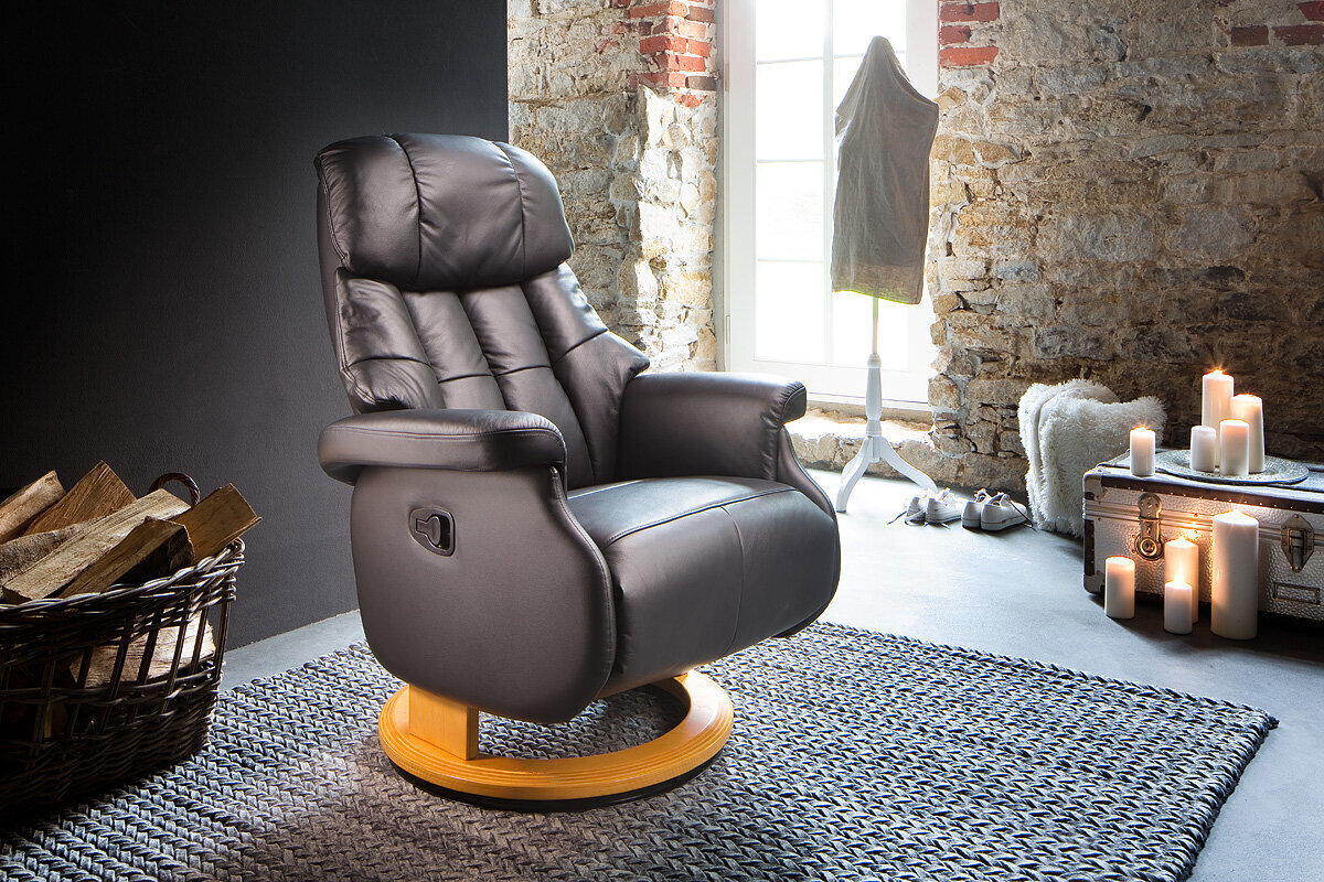 Krēsls MC Akcent Calgary Comfort L, krēmkrāsas/melns cena un informācija | Atpūtas krēsli | 220.lv