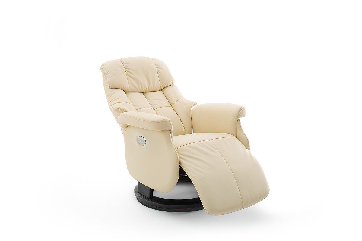 Krēsls MC Akcent Calgary Comfort XL, krēmkrāsas/melns cena un informācija | Atpūtas krēsli | 220.lv