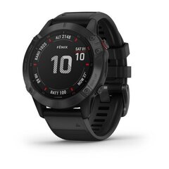 Умные часы Garmin Fenix 6 Pro, черные, с черным ремешком цена и информация | Смарт-часы (smartwatch) | 220.lv