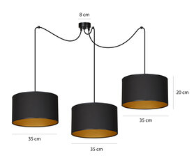 Emibig подвесной светильник Roto 3 цена и информация | Настенный/подвесной светильник Eye Spot 11 BL, чёрный | 220.lv