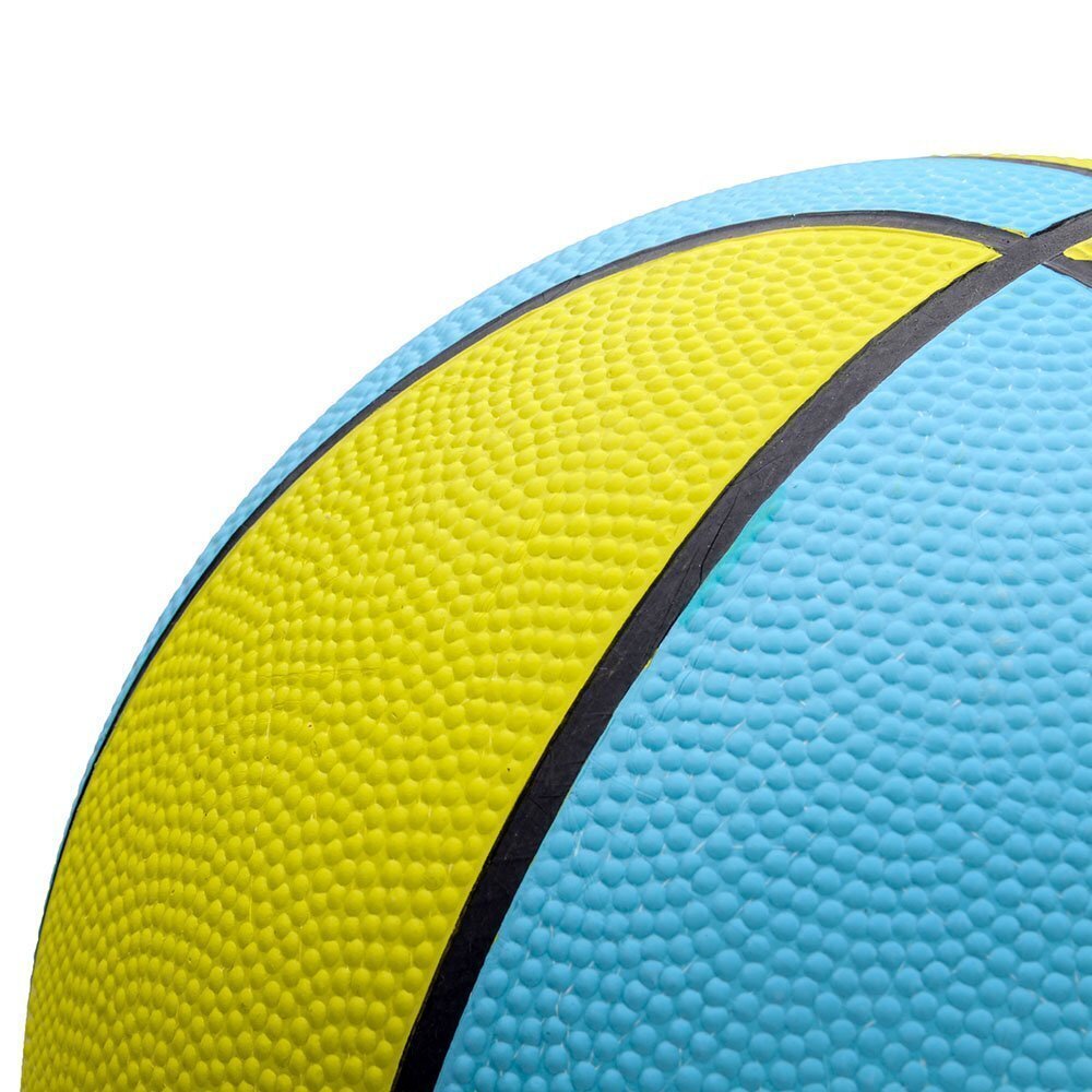 Basketbola bumba METEOR LAYUP, 4. izmērs, zila/dzeltena цена и информация | Basketbola bumbas | 220.lv