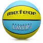 Basketbola bumba METEOR LAYUP, 4. izmērs, zila/dzeltena цена и информация | Basketbola bumbas | 220.lv