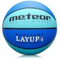 Basketbola bumba METEOR LAYUP, 4. izmērs, zila cena un informācija | Basketbola bumbas | 220.lv