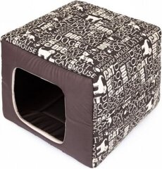 Лежак-будка Hobbydog Butterfly 2in1, R2, 45x45x17,5 см, коричневый цена и информация | Лежаки, домики | 220.lv
