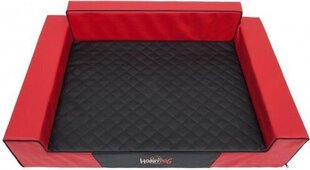 Лежак Hobbydog Glamour, XXL, 120x80 см, красный/черный цена и информация | Лежаки, домики | 220.lv