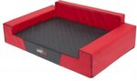 Лежак Hobbydog Glamour, L, 84x54 см, красный/черный