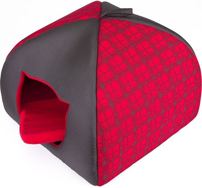 Guļvieta-būda Hobbydog Igloo R3, 49x49x40 cm, sarkana internetā