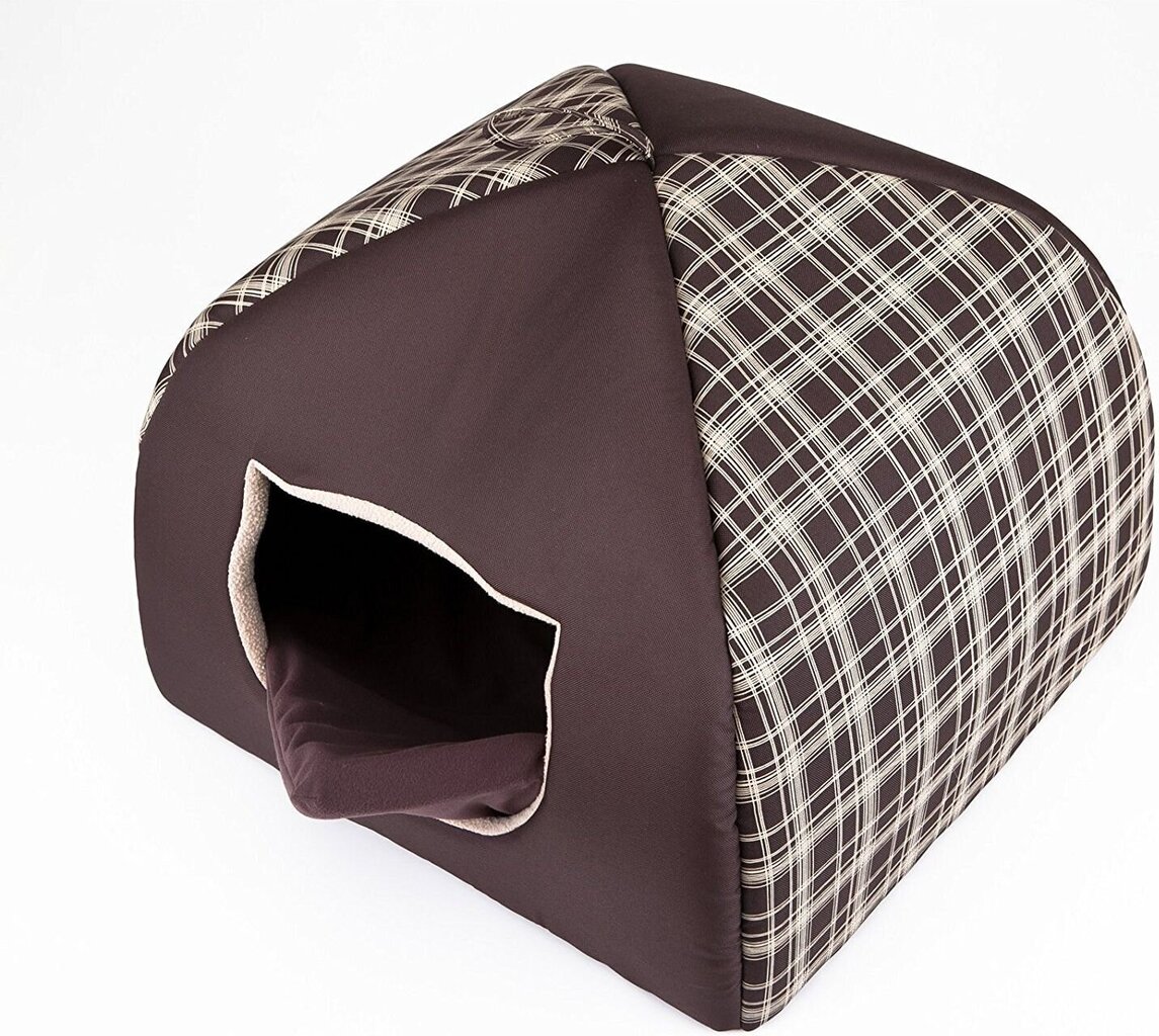 Guļvieta-būda Hobbydog Igloo R1, 38x38x30 cm, brūna cena un informācija | Suņu gultas, spilveni, būdas | 220.lv