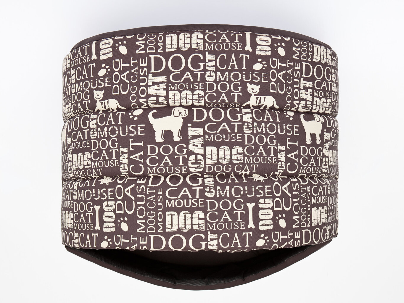 Guļvieta-būda Hobbydog R4, 60x49x42cm, brūna ar uzrakstiem цена и информация | Suņu gultas, spilveni, būdas | 220.lv