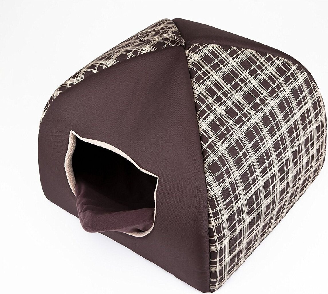 Guļvieta-būda Hobbydog Igloo R3, 49x49x40 cm, brūna cena un informācija | Suņu gultas, spilveni, būdas | 220.lv