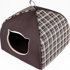 Guļvieta-būda Hobbydog Igloo R3, 49x49x40 cm, brūna cena un informācija | Suņu gultas, spilveni, būdas | 220.lv