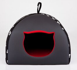 Осанка-будка Hobbydog Igloo R2, 44x44x35 см, черная цена и информация | Лежаки, домики | 220.lv