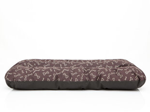 Hobbydog подушка Eco Prestige R1, 90x60x8 см, коричневая с костями цена и информация | Лежаки, домики | 220.lv