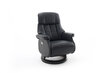 Atzveltnes krēsls MC Akcent Calgary Comfort XL, melns/melns cena un informācija | Atpūtas krēsli | 220.lv