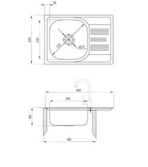 Мойка для кухни Deante Xylo ZEX 311А, декор цена и информация | Раковины на кухню | 220.lv