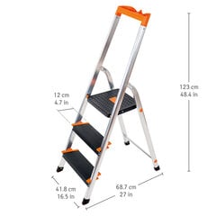 Tatkraft sadzīves kāpnes Master, 3 pakāpieni cena un informācija | Saliekamās kāpnes, celtniecības sastatnes | 220.lv