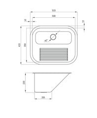 Бытовая мойка Deante ZEL ZYK 0100, satin цена и информация | Раковины на кухню | 220.lv