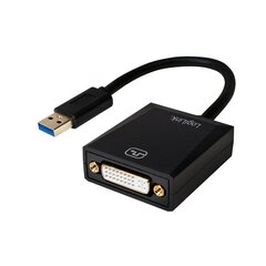 LogiLink — адаптер USB3.0 на DVI цена и информация | Адаптеры и USB разветвители | 220.lv