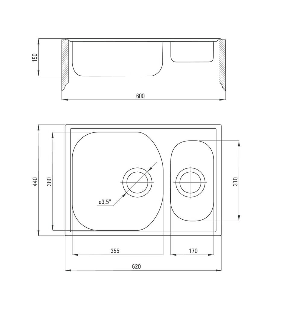 Virtuves izlietne Deante Xylo ZEX 3503, decor цена и информация | Virtuves izlietnes | 220.lv