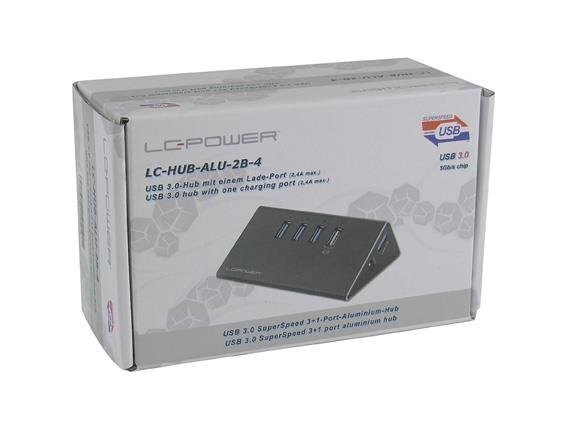 LC-Power LC-HUB-2B-4 cena un informācija | Adapteri un USB centrmezgli | 220.lv