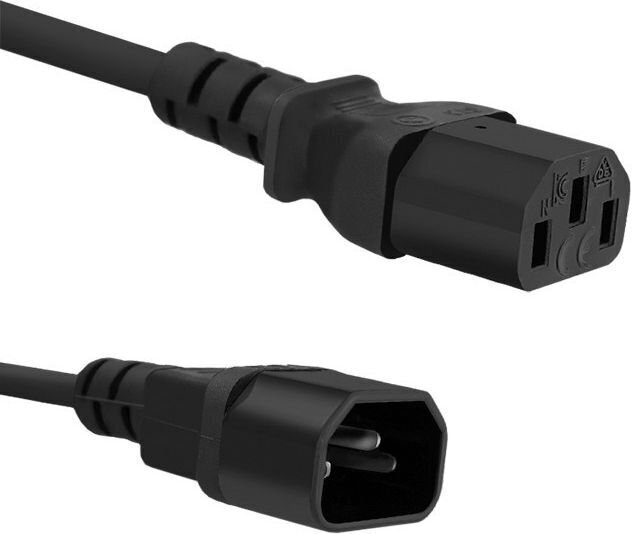 Qoltec AC power cable for UPS | C13/C14 | 1.8m cena un informācija | Kabeļi un vadi | 220.lv