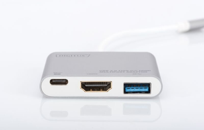 USB Centrmezgls Digitus DA-70838-1 Pelēks Ultra HD 4K cena un informācija | Adapteri un USB centrmezgli | 220.lv