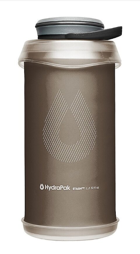 Salokāma pudele HydraPak Stash 1000 ml, pelēka cena un informācija | Ūdens pudeles | 220.lv