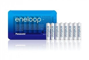 Panasonic eneloop uzlādējamās baterijas AAA 750 8SP cena un informācija | Baterijas | 220.lv